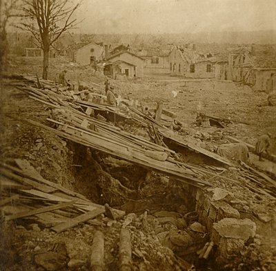 Freiluftschlafsaal im Fort Tavannes, Verdun, Nordfrankreich, ca. 1914-1918 von Unbekannt
