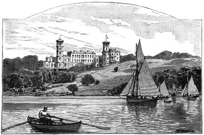 Osborne House vom Solent aus, East Cowes, Isle of Wight, 1900 von Unbekannt