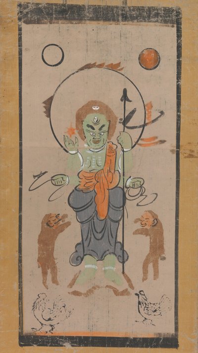 Otsu-e von Shomen Kongoyasha Vajrayaksha, 17. Jahrhundert von Unbekannt
