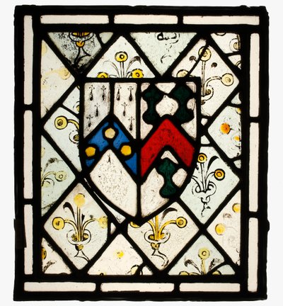 Tafel mit Wappenschild von Johnson, britisch, ca. 1500 von Unbekannt