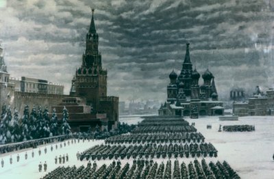 Parade auf dem Roten Platz, Dezember 1947, Moskau, Russland von Unbekannt