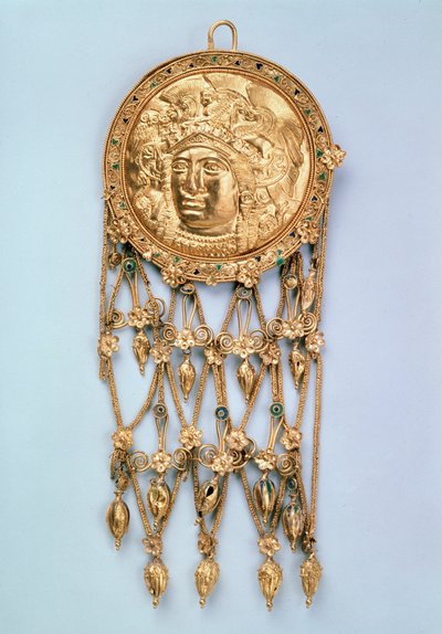 Anhänger mit Kopf der Athena Parthenos, frühes 4. Jahrhundert v. Chr. von Unbekannt