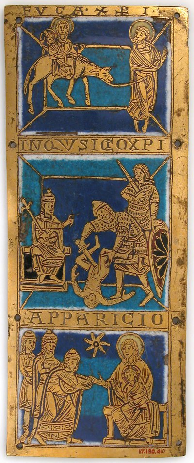 Plakette von einem tragbaren Altar mit Szenen aus dem Leben Jesu, deutsch, ca. 1160-80 von Unbekannt