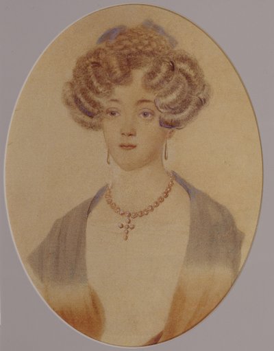 Porträt von Ekaterina Nikolajewna Goncharova 1809-1843, Ende der 1820er-Anfang der 1830er Jahre von Unbekannt