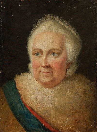 Porträt der Kaiserin Katharina II 1729-1796, Ende 1790er Jahre von Unbekannt