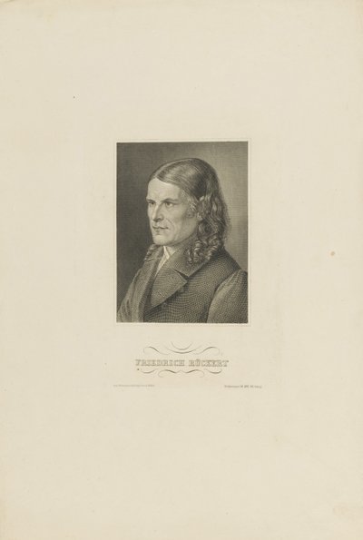 Porträt von Friedrich Rückert 1788-1866, ca. 1845 von Unbekannt
