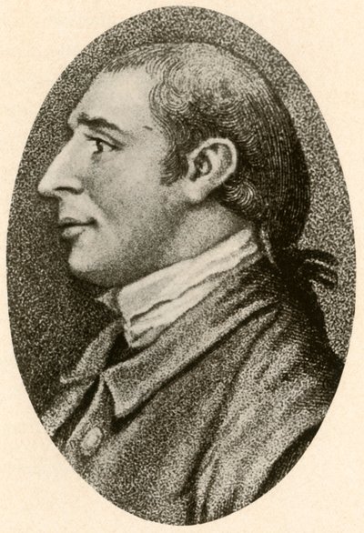 Porträt von Gouverneur Morris, mit glattem Haar und Zopf, ca. 1780, 1937 von Unbekannt