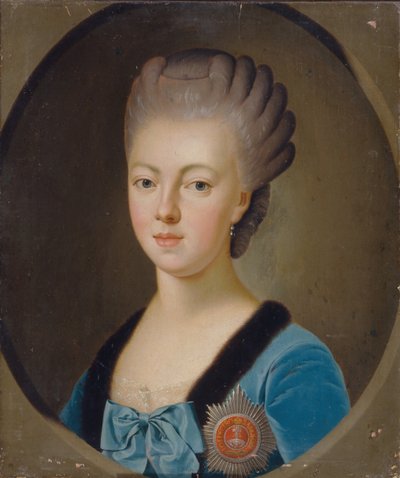 Porträt der Großherzogin Natalia Alexejewna von Russland, Prinzessin Wilhelmina Louisa von Hessen-Darmstadt, 1770er von Unbekannt