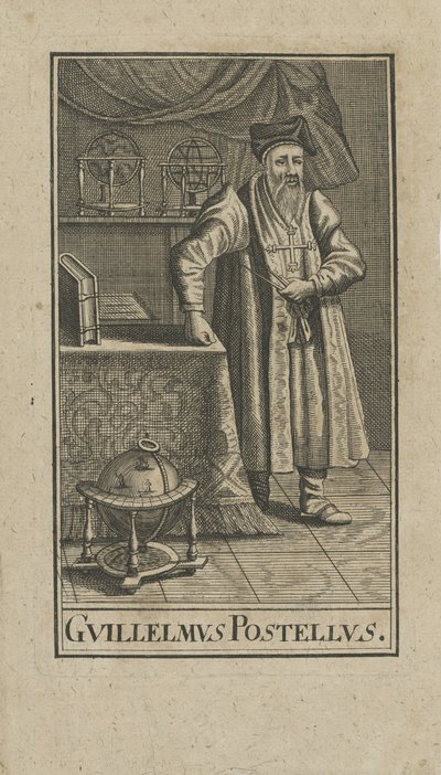Porträt von Guillaume Postel 1510-1581, vor 1740 von Unbekannt