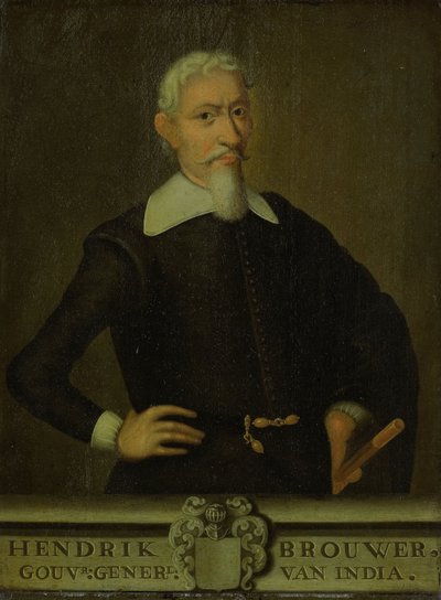 Porträt von Hendrik Brouwer (1581-1643) (Alternative Titel: Hendrik Brouwer (1581-1643). Generalgouverneur (1632-36)) von Unbekannt