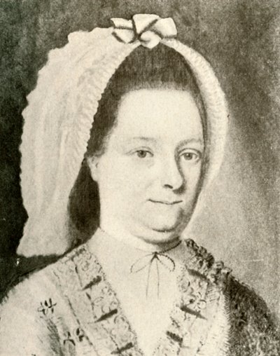 Porträt von Mrs. Nathaniel Appleton, Jr., mit einer eigentümlichen Kappe von Unbekannt