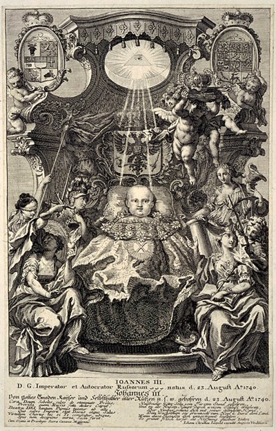 Porträt von Zar Iwan VI. Antonowitsch von Russland, 1740 von Unbekannt