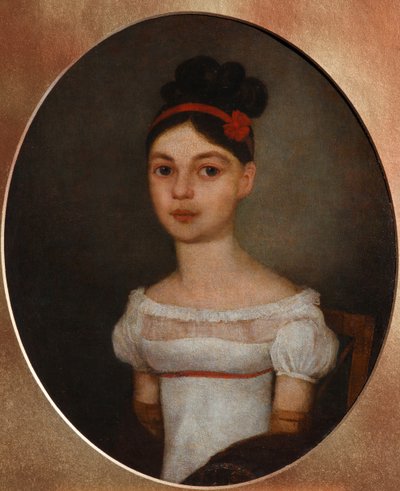 Porträt von Jelisaweta Fjodorowna Oserowa, geb. Sagryazyskaya 1800-1885, um 1815 von Unbekannt