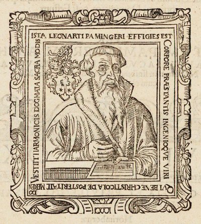 Porträt des Komponisten Leonhard Paminger 1495-1567, 1573 von Unbekannt