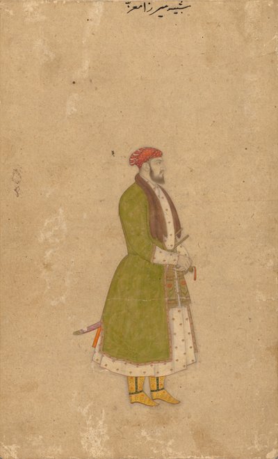 Porträt des Höflings Mirza Muizz, um 1680-1700 von Unbekannt