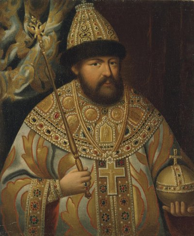 Porträt des Zaren Alexei I. Michailowitsch von Russland 1629-1676, spätes 18. Jahrhundert von Unbekannt