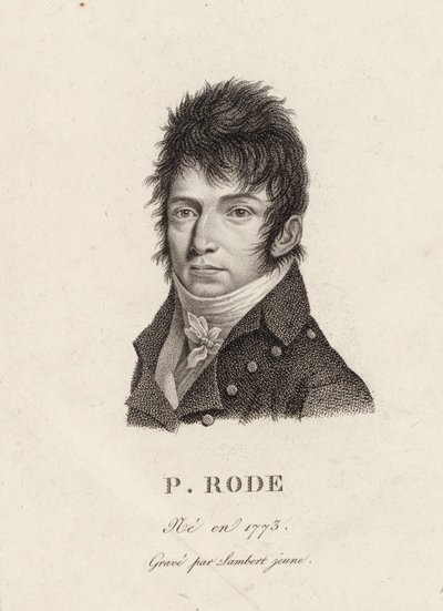 Porträt des Komponisten Pierre Jacques Joseph Rode 1774-1830 von Unbekannt