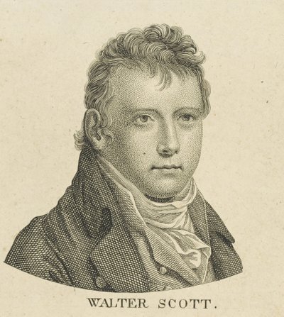 Porträt des historischen Romanautors und Dichters Sir Walter Scott 1771-1832, ca. 1800 von Unbekannt