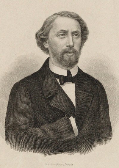 Porträt des Pianisten und Komponisten Julius Schulhoff 1825-1898, 1860 von Unbekannt