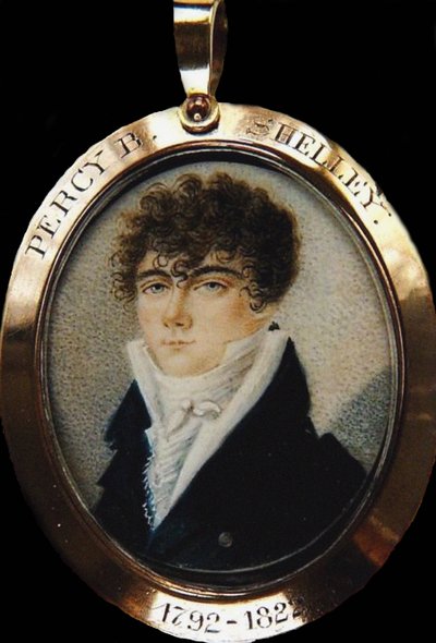 Porträt des Dichters Percy Bysshe Shelley 1792-1822, ca. 1825 von Unbekannt