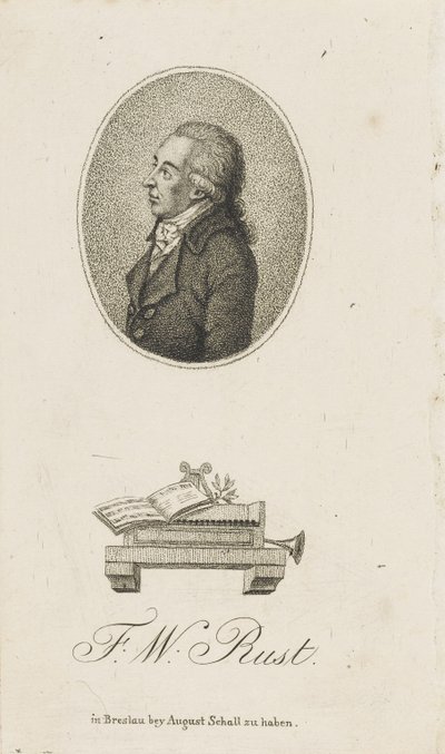 Porträt des Geigers und Komponisten Friedrich Wilhelm Rust 1739-1796, ca. 1800 von Unbekannt