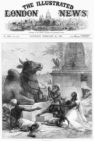 Gebet zu Nandi um Erleichterung von der Hungersnot, Bengalen, Indien von Unbekannt