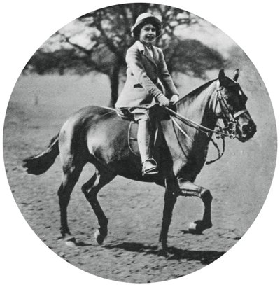 Prinzessin Elizabeth zu Pferd, Windsor Great Park, 1935, 1937 von Unbekannt