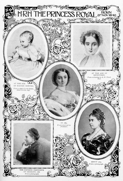 Prinzessin Victoria Adelaide Mary Louise, älteste Tochter von Königin Victoria, spätes 19. Jahrhundert von Unbekannt