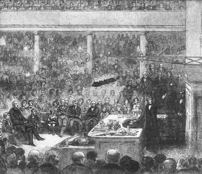 Professor Faraday hält einen Vortrag am Royal Institute, 1856, 1901 von Unbekannt