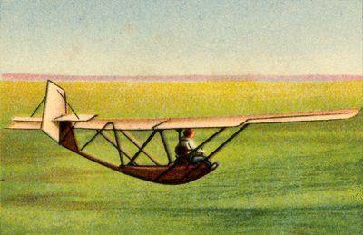 Schüler im Zögling-Trainingssegelflugzeug an der Rhön-Rossitten-Gesellschaft Segelflugschule, Deutschland, 1932 von Unbekannt