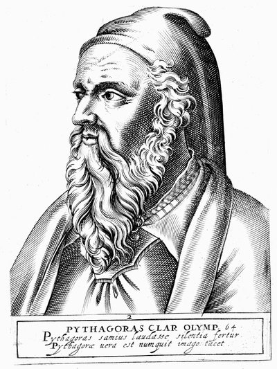 Pythagoras ca. 560 - 480 v. Chr., griechischer Philosoph und Wissenschaftler von Unbekannt