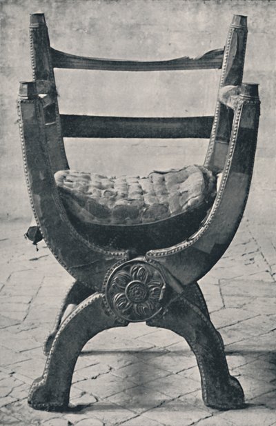 Königin Marys Stuhl in der Kathedrale von Winchester. A.D. 1554, 1928 von Unbekannt