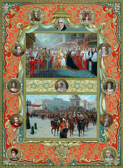 Krönung von Königin Victoria, 1837 und Goldenes Jubiläum, 1887 von Unbekannt