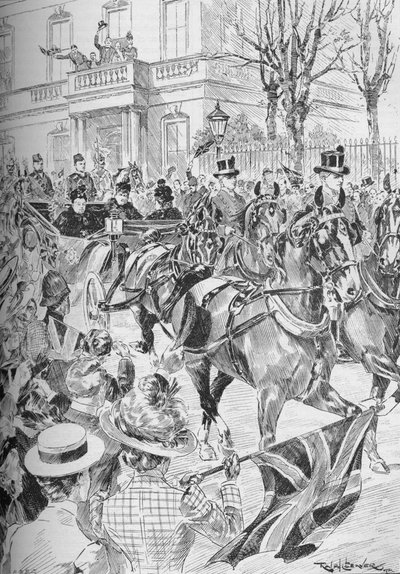 Königin Victorias letzter Besuch in London, März 1900 von Unbekannt