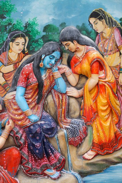 Radha weint nach der Trennung von Krishna, Vrindavan, Indien von Unbekannt