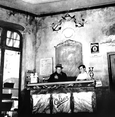Raimu, französischer Schauspieler, in einer Aufführung von Marcel Pagnols Stück Cesar, um 1936-1946 von Unbekannt