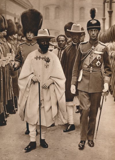 Ras Tafari, Prinzregent von Äthiopien, Kaiser Haile Selassie mit dem Herzog von York von Unbekannt