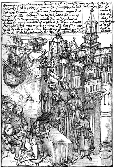 Empfang von Richard de Beauchamp, Earl of Warwick, 15. Jahrhundert, 1893 von Unbekannt