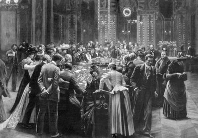 Rien ne va plus, die Spielsäle in Monte Carlo, Monaco, 1890 von Unbekannt
