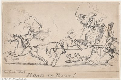Straße zum Ruin!, 1. April 1803 von Unbekannt