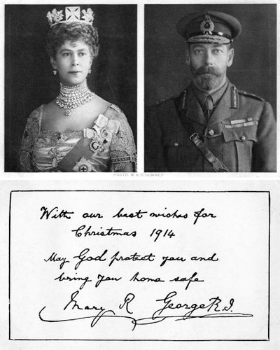 Königliche Weihnachtsgrußkarte an die britischen Truppen, 1914 von Unbekannt