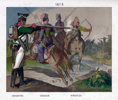 Russische Soldaten von 1813, 19. Jahrhundert von Unbekannt