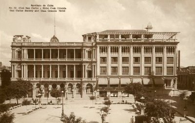 Santiago de Cuba - San Carlos Gesellschaft und Casa Granda Hotel, ca. 1920er Jahre von Unbekannt