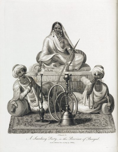 Rauchszene in der Provinz Bengalen (Indien) von Unbekannt