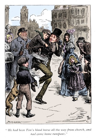 Szene aus Ein Weihnachtslied von Charles Dickens, 1843 von Unbekannt