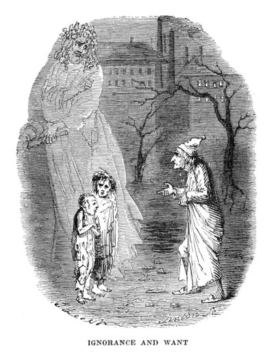 Szene aus Ein Weihnachtslied von Charles Dickens, 1843 von Unbekannt