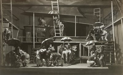 Szene aus Die Hexe von Abraham Goldfaden, Staatliches Jüdisches Kammertheater, Moskau, 1921 von Unbekannt