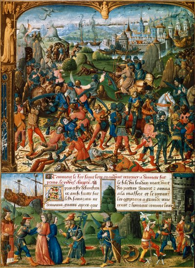 Szenen aus dem Siebten Kreuzzug, 1248-1254, 15. Jahrhundert von Unbekannt