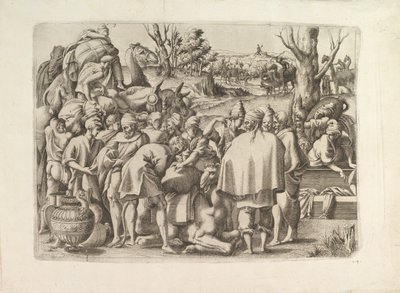 Durchsuchung des Gepäcks von Josephs Bruder von Unbekannt
