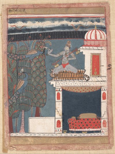 Setmalar Ragini: Folio aus einer Ragamala-Serie, Girlande der musikalischen Modi, ca. 1630-40 von Unbekannt